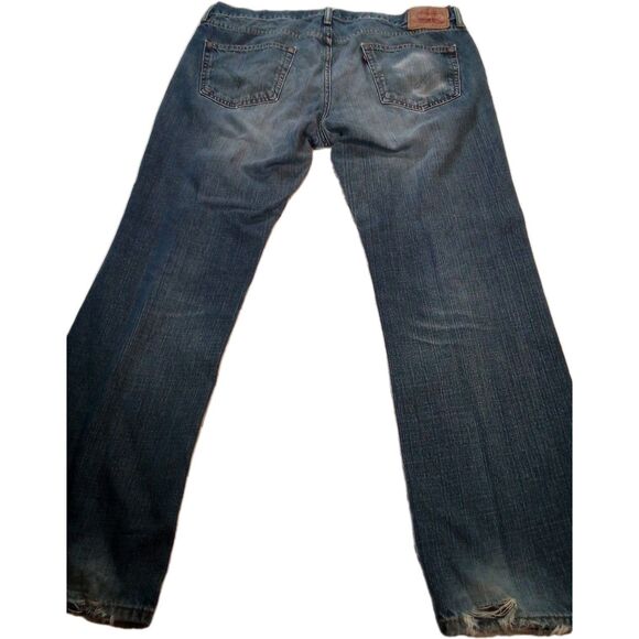 Men's Levi Denim Jeans Style 559 Relaxed Straight Size 36 X 32 Worn See Pics - Picture 3 of 16